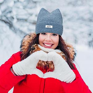 Шапка Вязаная Голубая synthetic.ua - Фото 1