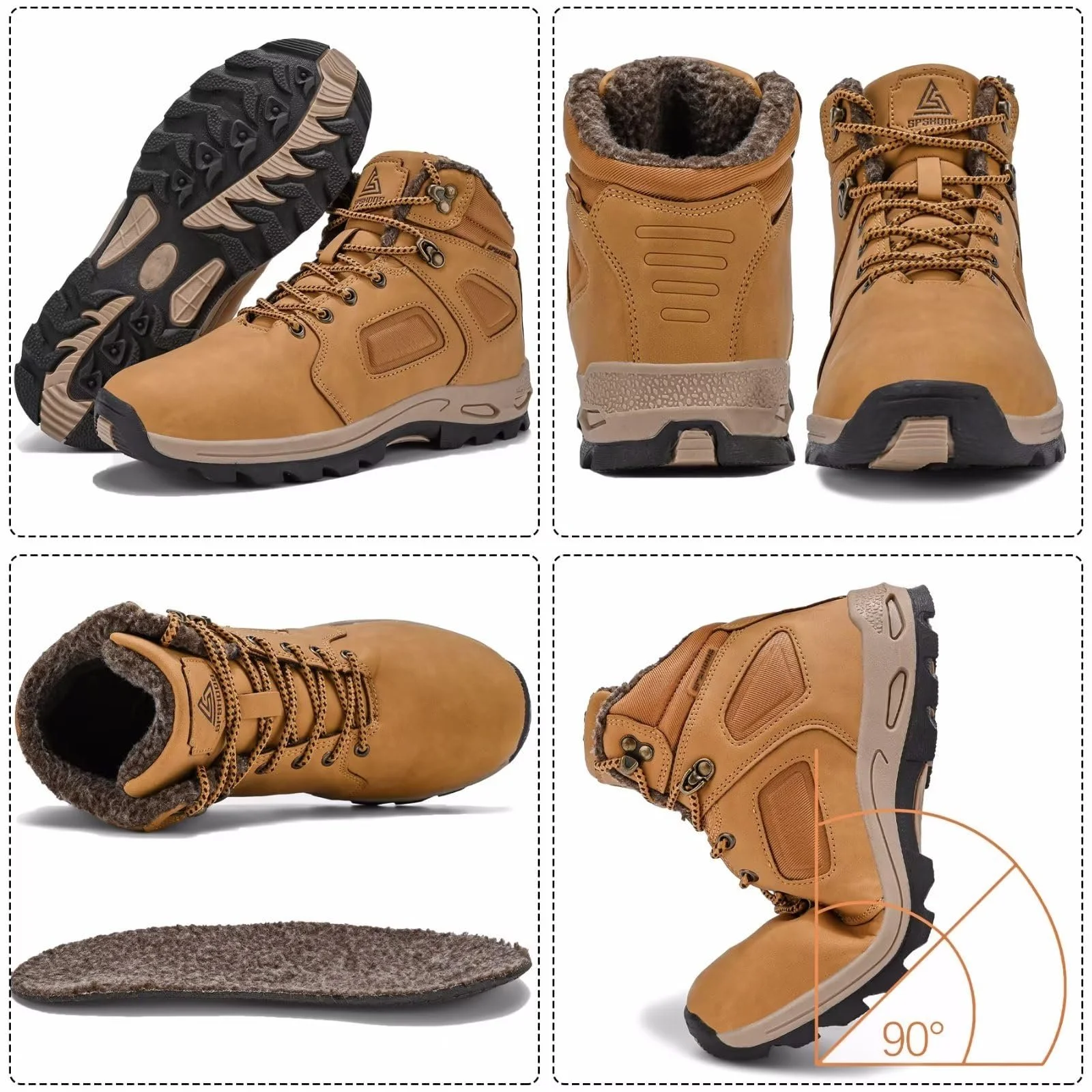 Чоловічі зимові черевики Cykyggo, утеплені трекінгові, фото №2