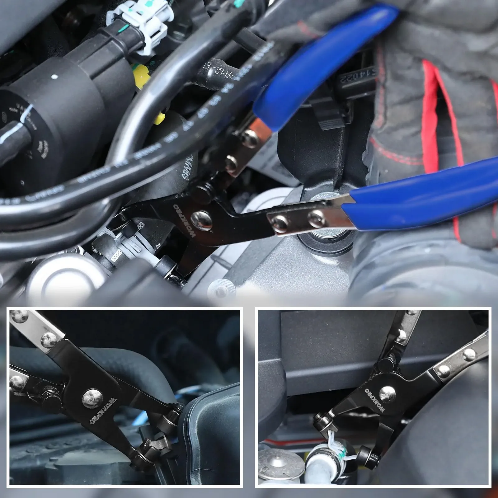 Плоскогубцы для хомутов WORKPRO для хомутов и плоских хомутов Инструмент для снятия и установки хомутов, инструмент для ремонта автомобилей, фото №8 Плоскогубцы для хомутов WORKPRO для хомутов и плоских хомутов Инструмент для снятия и установки хомутов, инструмент для ремонта автомобилей, фото №8