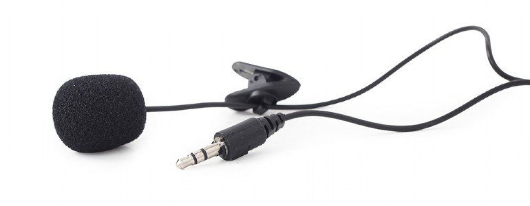 Мікрофон з кліпсою Gembird MIC-C-01, 3.5 мм аудіо роз'єм чорний, фото №1