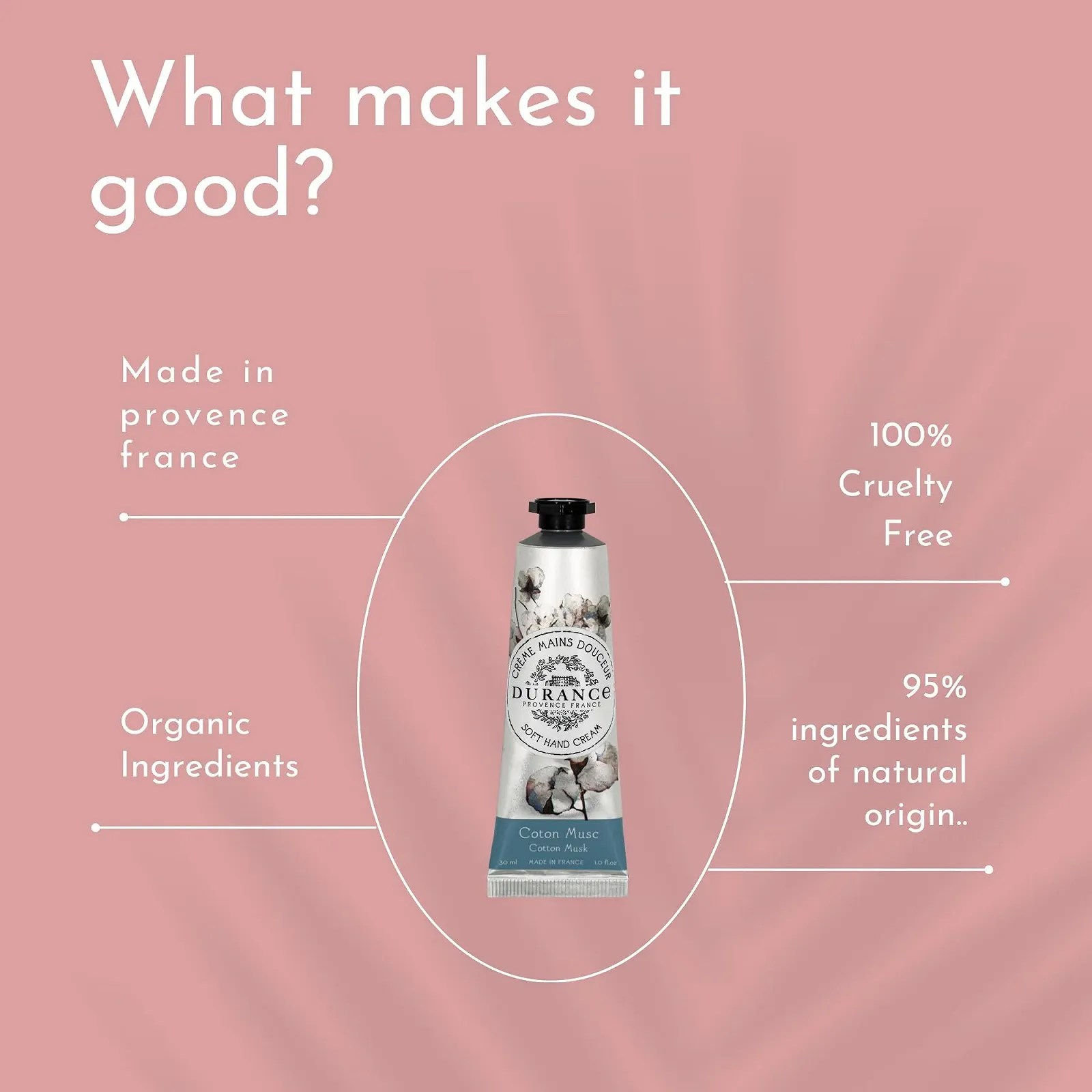 Крем для рук DURANCE Cotton Musk 30 мл, фото №3