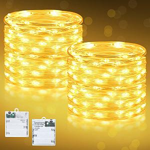 Гирлянда Dalugo 5 режимов, 5 м 50 LED, 2 шт., теплый белый - Фото 1