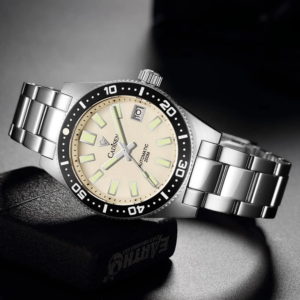 Дайвер RollsTimi CADISEN 2022 Мужские часы 38 мм NH35A Mechanical C8207 Белый, фото №4 Дайвер RollsTimi CADISEN 2022 Мужские часы 38 мм NH35A Mechanical C8207 Белый, фото №4