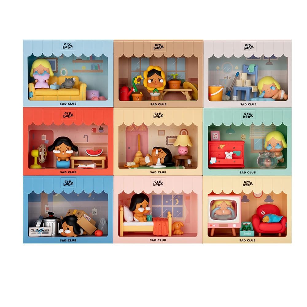 Фигурка POP MART Crybaby Sad Club Series, набор 8 шт, 6-10 см, фото №7