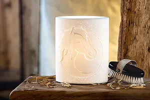 Настільна лампа GILDE Decorative Голова коня Порцеляна Біла E14 40 Вт 20 см synthetic.ua - Фото 1