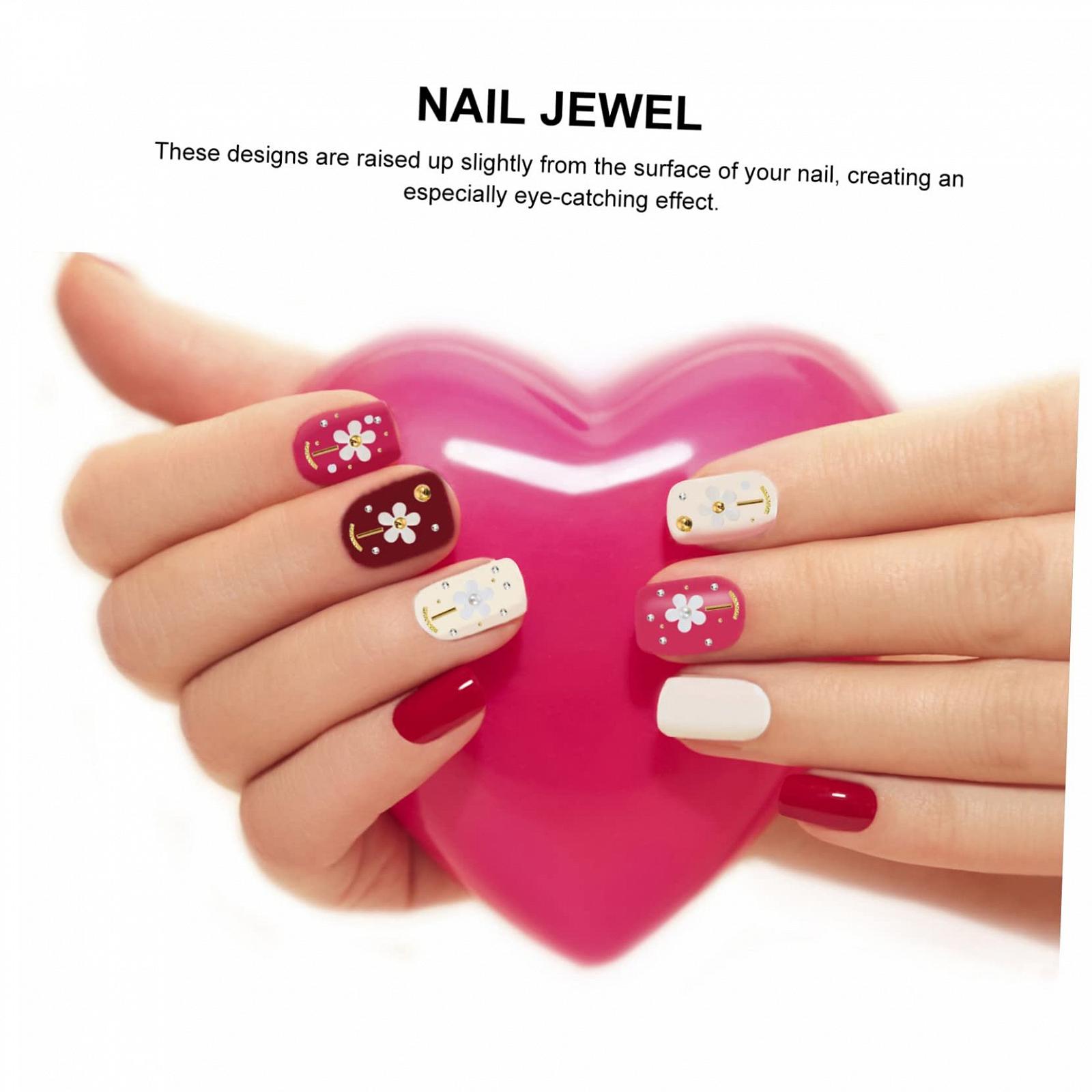 Украшения для ногтей Healvian, 6 коробок, смола, стразы для дизайна ногтей, аксессуары для самодельного маникюра и рукоделия, фото №6