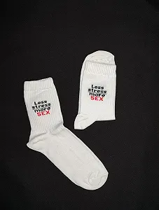 Жіночі молодіжні шкарпетки високі демісезонні білі 36-39 розмір - Фото 1