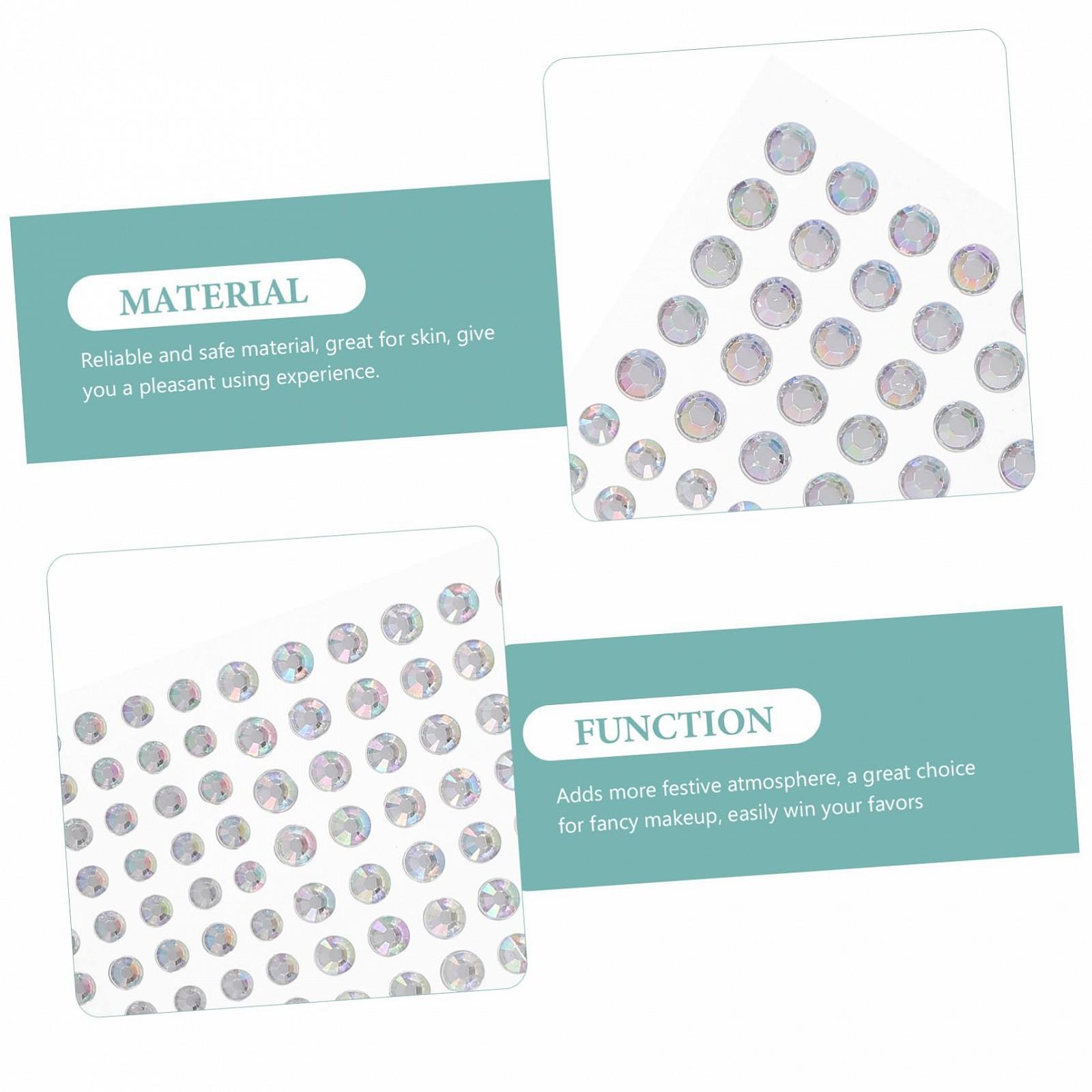 Наклейки зі стразами STOBOK 8 аркушів, фото №9