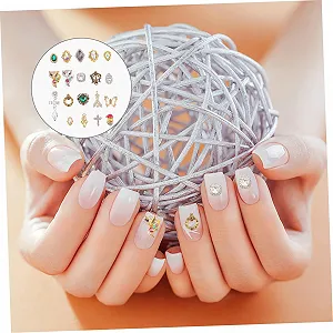 Стрази для нігтів Housoutil, 50 шт, діаманти кристали зі сплаву для манікюру, 3D аксесуари synthetic.ua - Фото 1