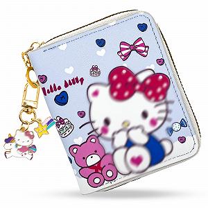 Кошелек Elie&Eason Kitty, брелок Kitty, мультяшные подарки Kawaii, гладкий водонепроницаемый многослойный Hello Kty для женщин и девочек - Фото 1