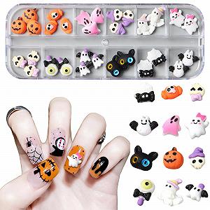 на Хелловін, 1 коробка, гарбуз, привид, аксесуари 3D каміння - Фото 1