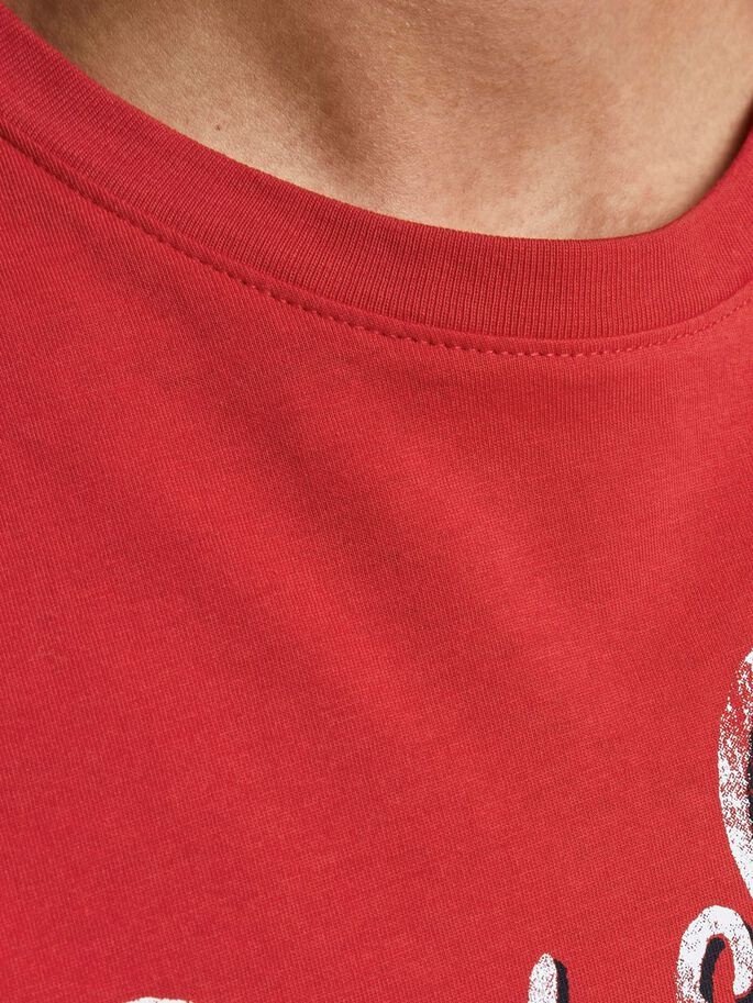 Футболка JJELOGO TEE SS O-NECK 2 COL SS21 NOOS 12180867 True Red Jack&Jones Червоний S, фото №4