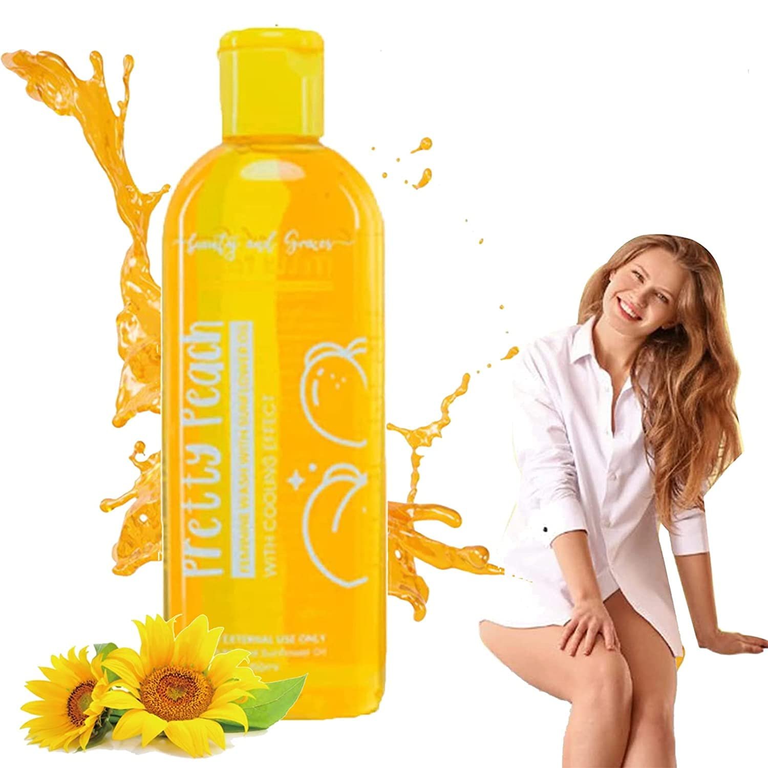 Гель для душу Pretty Peach Blossom для жінок з соняшниковою олією зволожувальний та живильний, фото №1