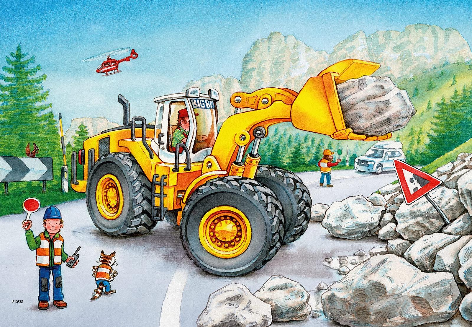Пазлы Ravensburger Excavator And Forest Tractor 78028 2 x 24 элемента, фото №2