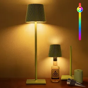 Настільна лампа Jeebel 4-в-1 LED RGB металева для пляшок 5200 мАг IP54 димована портативна - Фото 1