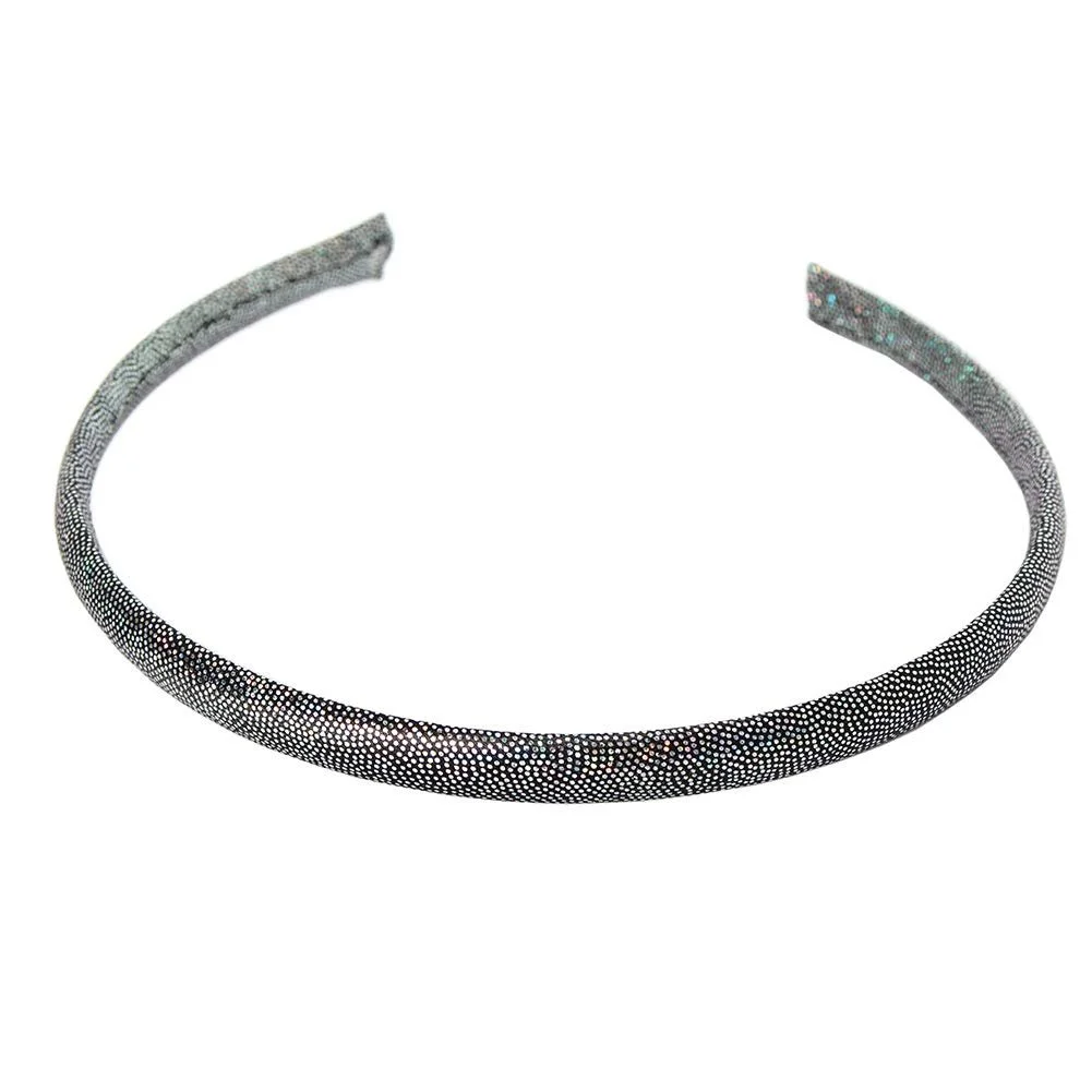 Обруч Атласний Блискучі Аксесуари для Волосся Чорний, фото №1