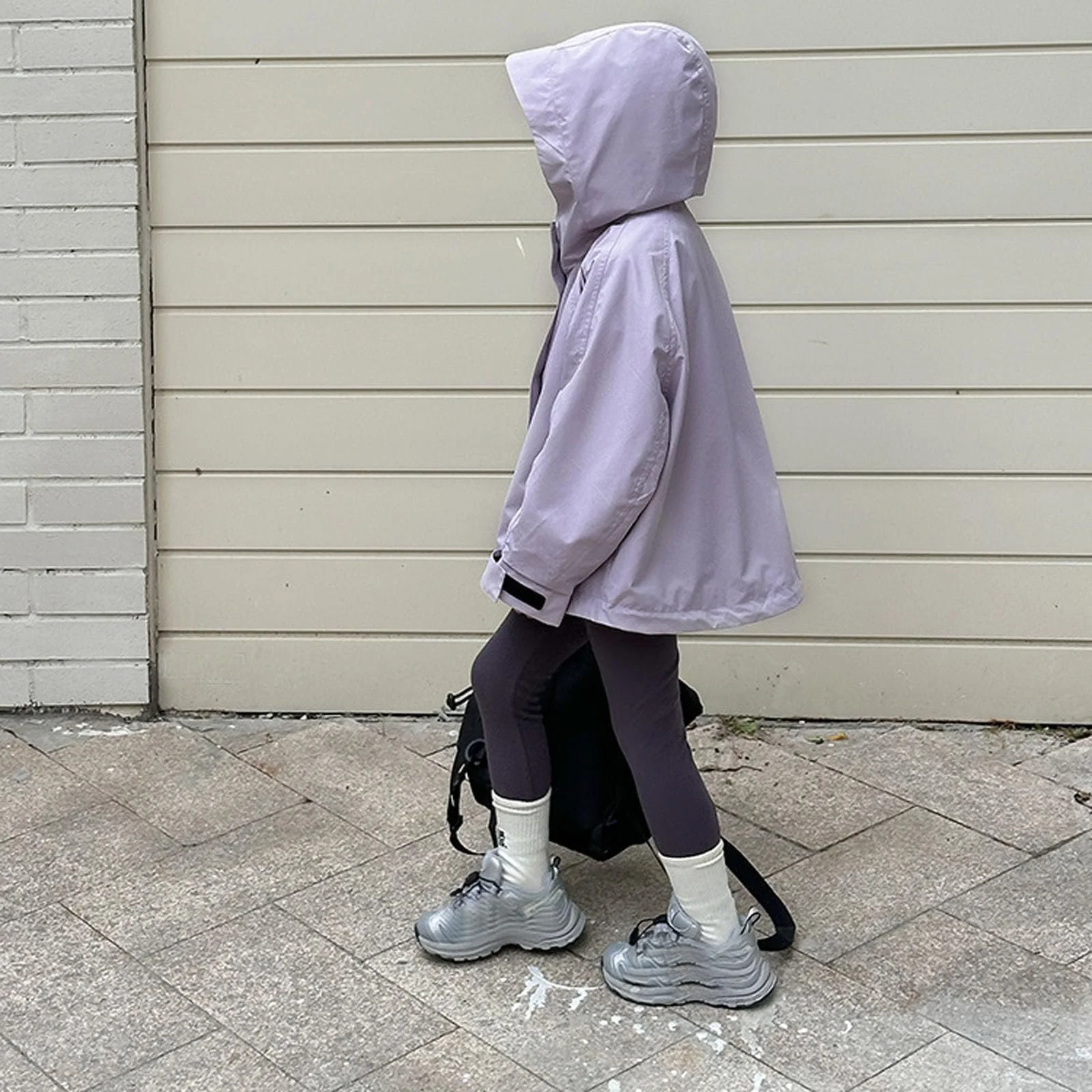 Детская ветровка с капюшоном Generisch, водоотталкивающая, легкая, дышащая, свободного кроя, повседневная, ветрозащитная, для мальчиков и девочек, фото №4