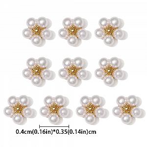 3D Белый жемчужный цветок для ногтей Жемчужный цветок для ногтей Маленькие цветы для ногтей Аксессуары для ногтей Стразы для ногтей Дизайн ногтей Украшения для ногтей Стразы для ногтей synthetic.ua - Фото 1