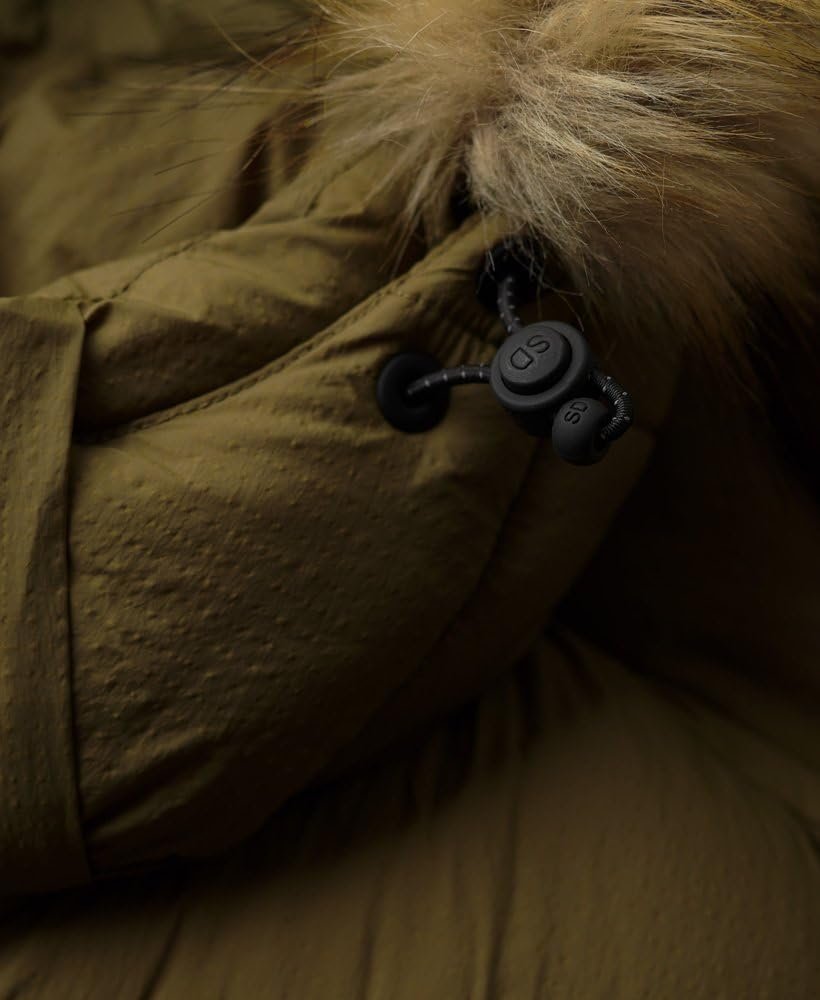 Куртка Superdry Пуховик з коротким капюшоном та штучним хутром Жіночий, фото №4