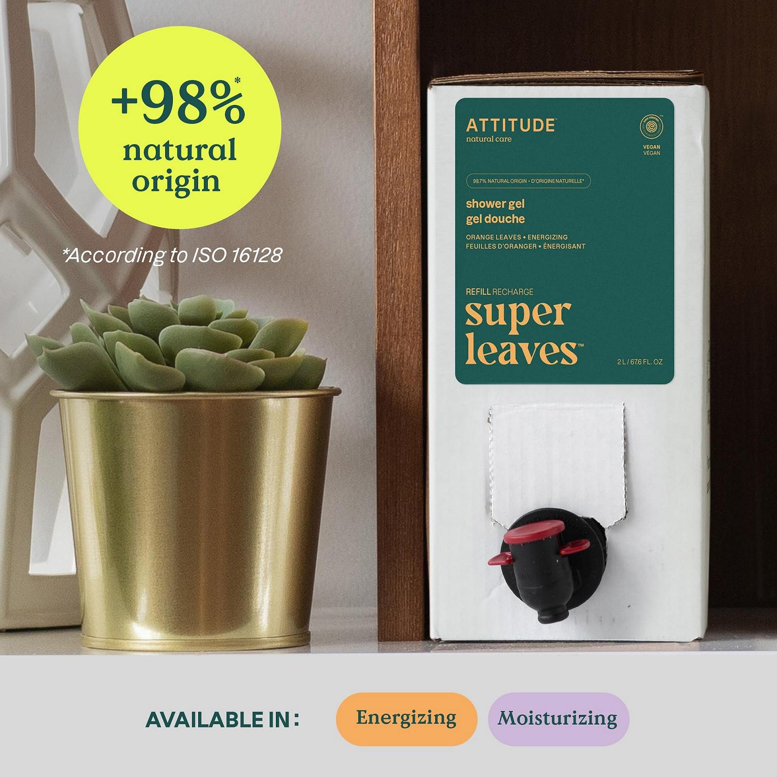 Гель для душу ATTITUDE Orange Leaves запасний блок 2 л (67,6 рідк. унц.), фото №3