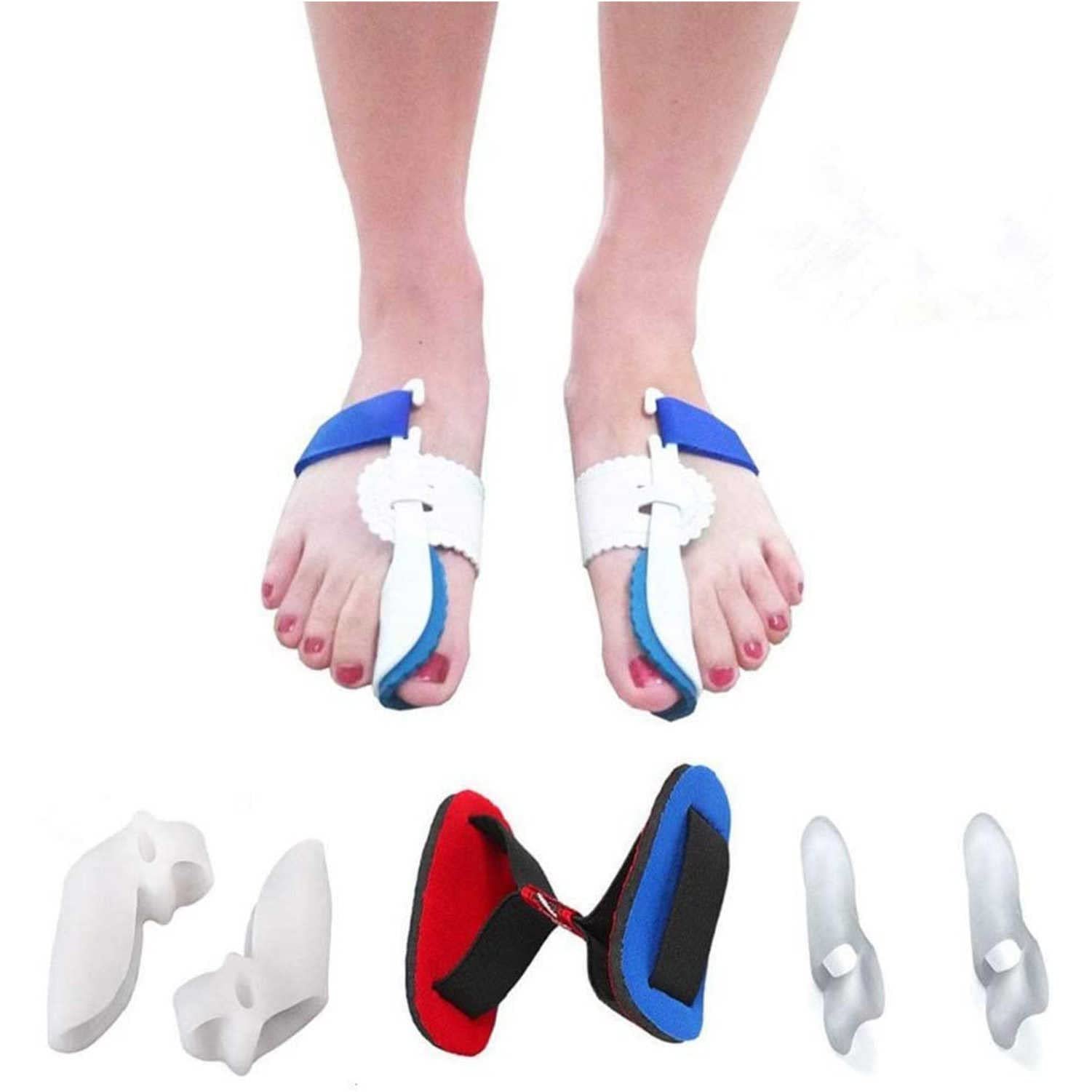 Коректор для великого пальця стопи TMXKOOK 7 шт. Подушечки для полегшення болю при Hallux Valgus, шина, пінетки, захист, фото №1