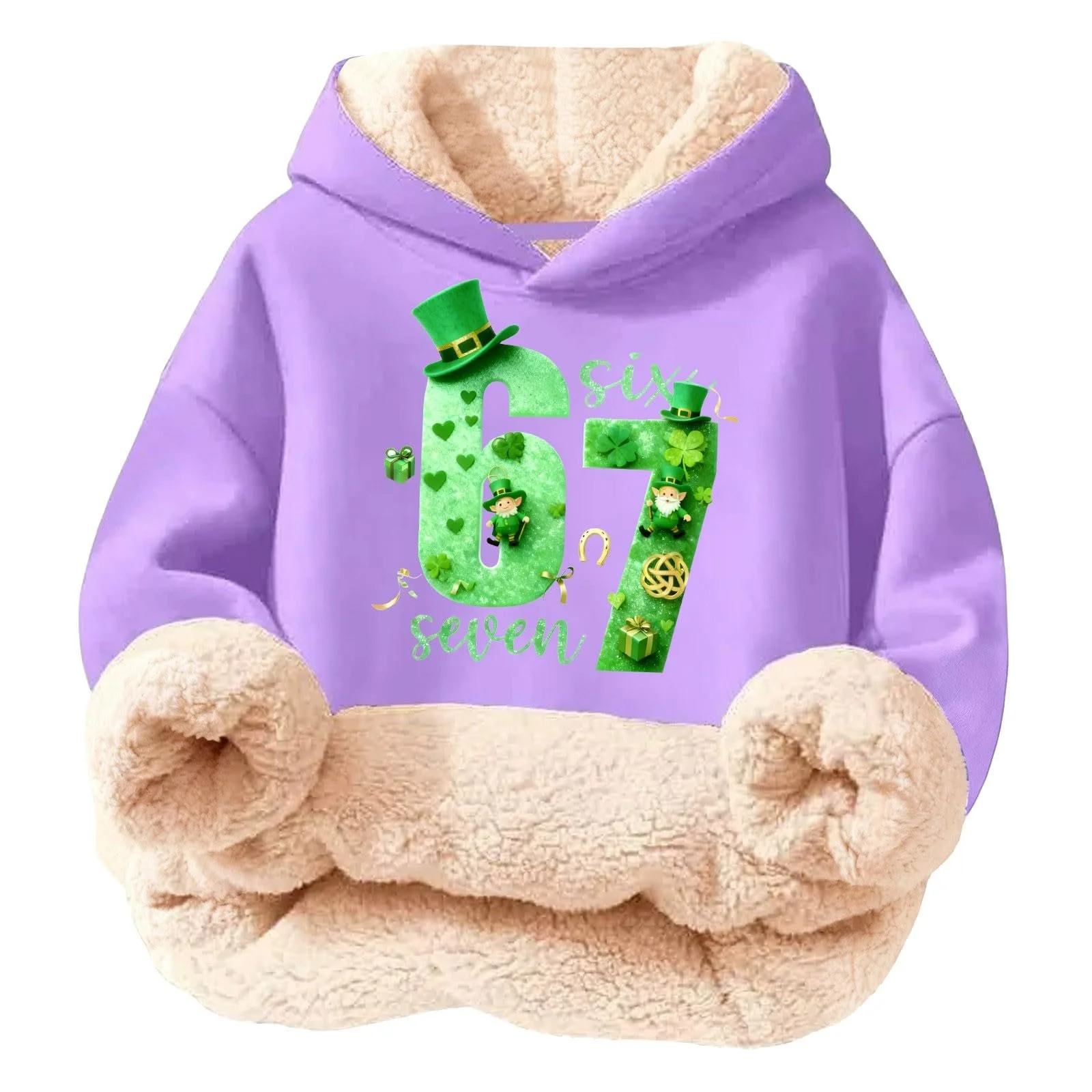 Худи с мемом 67 Six Seven для мальчиков, флисовая толстовка с длинными рукавами и капюшоном, удобный свитшот, уличный свитшот для мальчиков и девочек, модное худи, фото №1