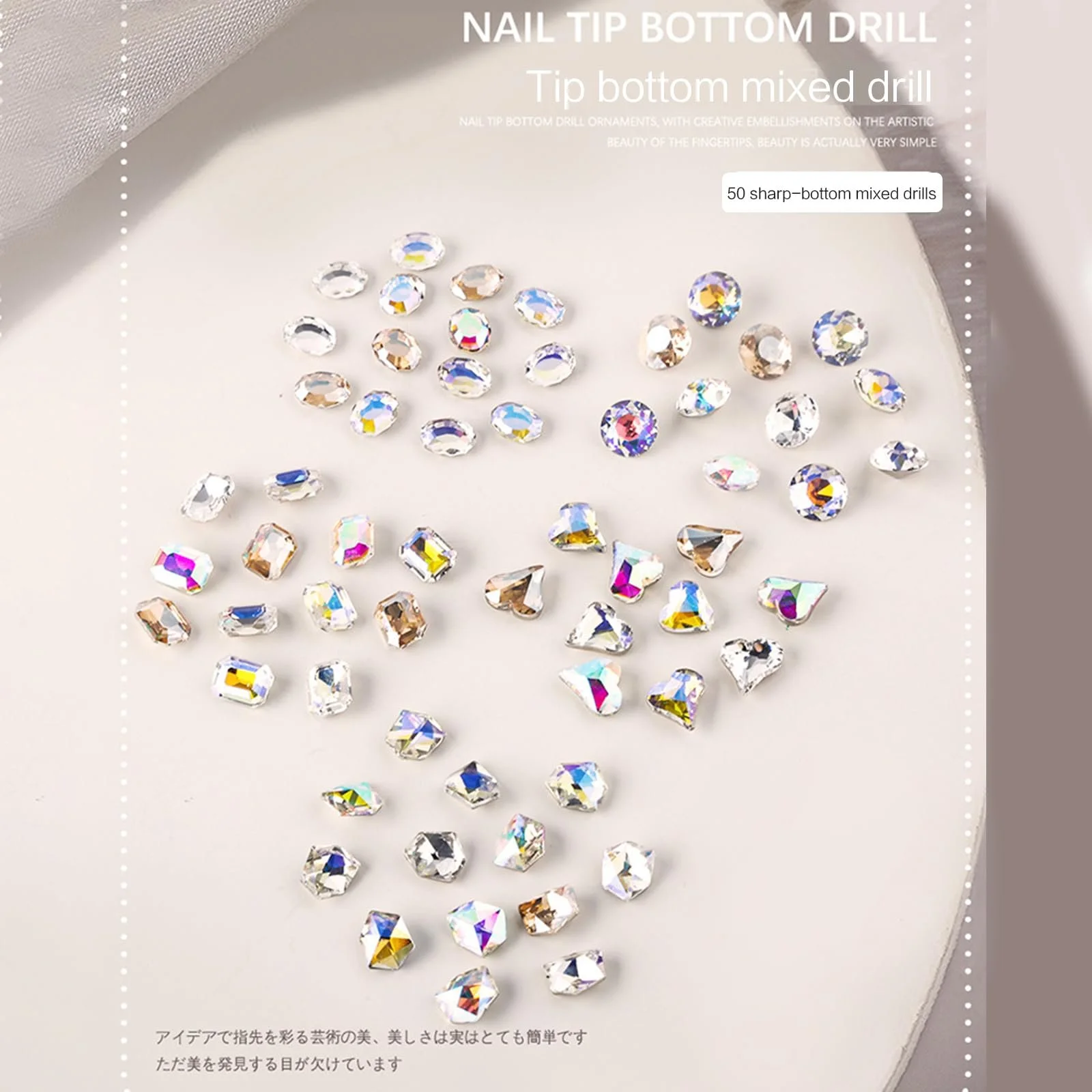 Стразы 3D-кристаллы, плоская задняя часть, прозрачные самоцветы для ногтей, бриллианты для художественного декора, фото №7 Стразы 3D-кристаллы, плоская задняя часть, прозрачные самоцветы для ногтей, бриллианты для художественного декора, фото №7