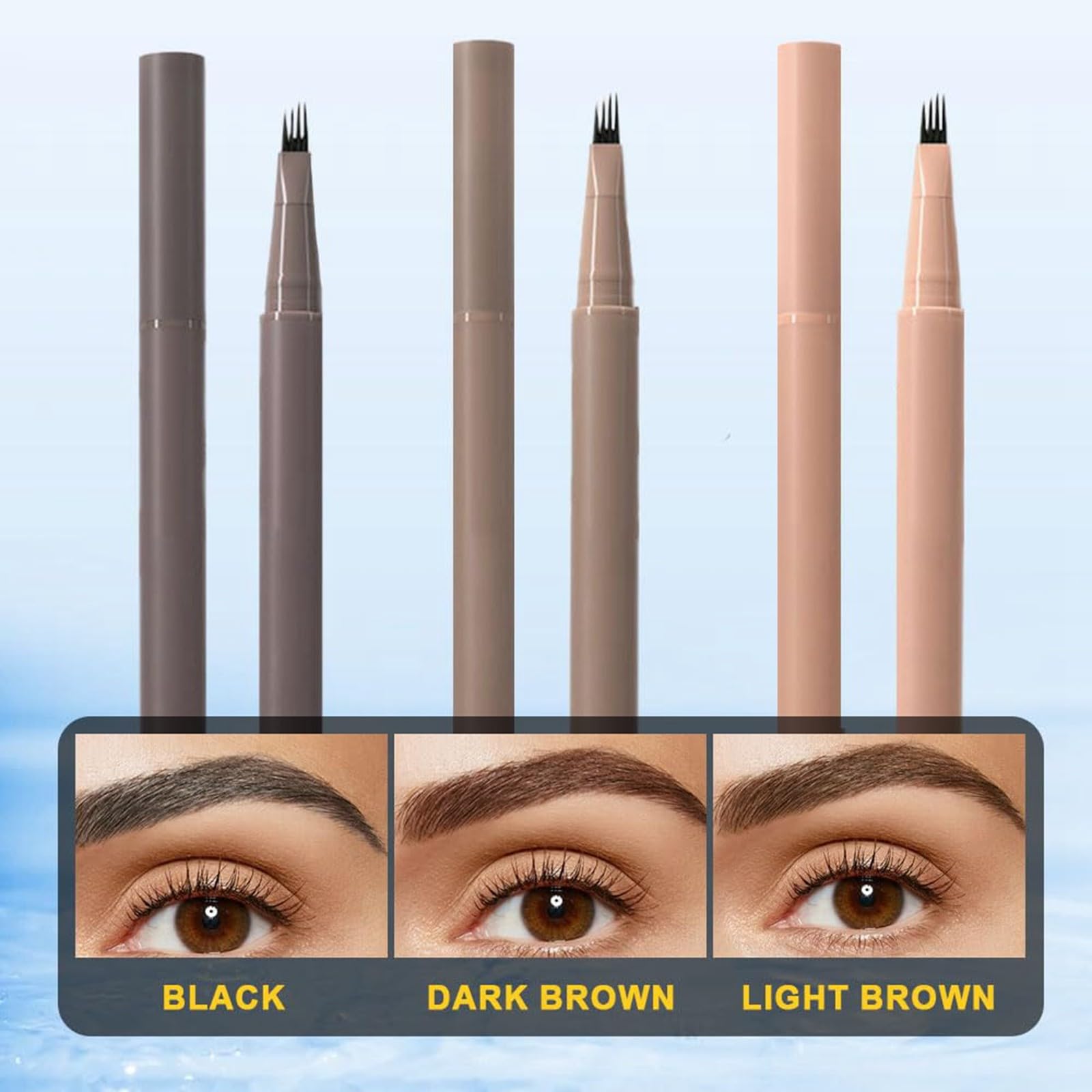 Рідкий олівець для брів зі стійкістю до води і поту чотиризубий 0,55 ML колір C One Size, фото №7