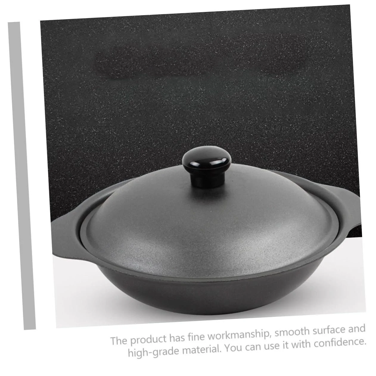 Кастрюля Gatuida чугунная с крышкой термостойкая, фото №3