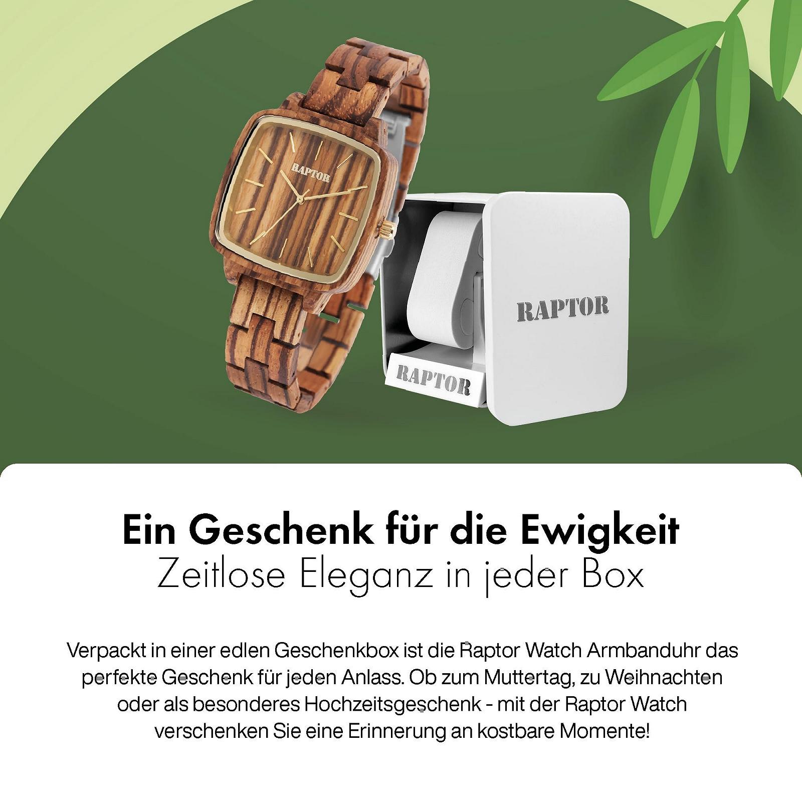 Годинник Raptor Angy RA10213 Жіночий Дерев'яний Квадратний Натуральний Аналоговий Кварцовий, фото №6 Годинник Raptor Angy RA10213 Жіночий Дерев'яний Квадратний Натуральний Аналоговий Кварцовий, фото №6