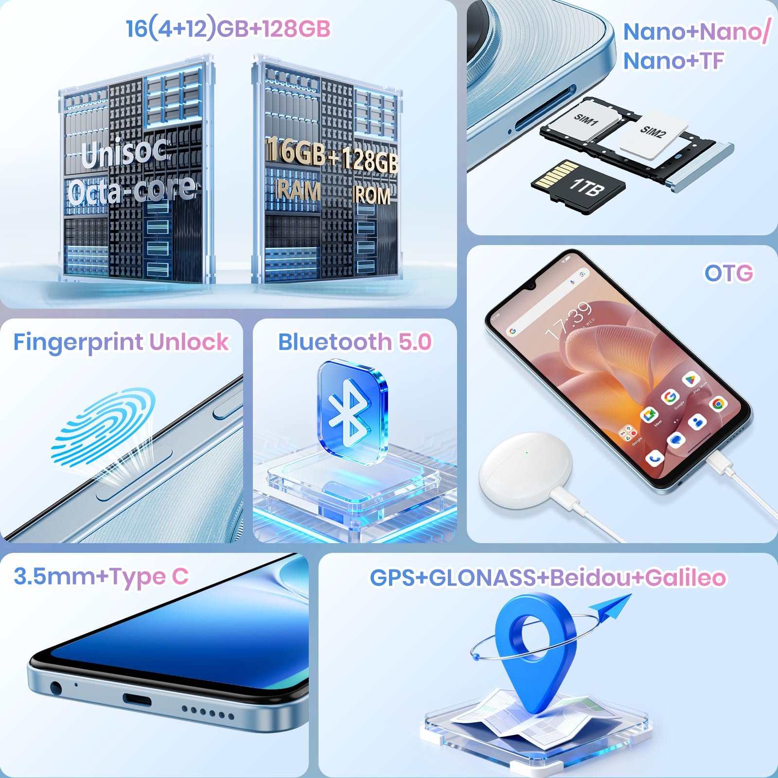 Смартфон FOSSiBOT S5 16GB(4+12)/128GB Schwarz, фото №8 Смартфон FOSSiBOT S5 16GB(4+12)/128GB Schwarz, фото №8