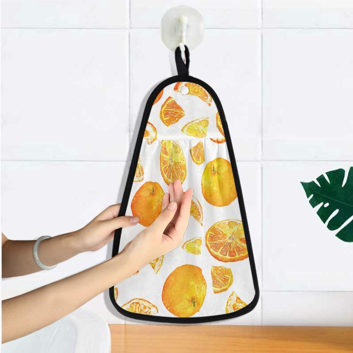 Підвісний рушник Fruit Orange Pattern 42 x 31 см Поліестер та бавовна Помаранчевий, фото №5