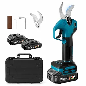 Акумуляторний гілкоріз WingFly, електричний секатор з 2 акумуляторами, безщітковий двигун, максимальний діаметр різання 28 мм, синій - Фото 1