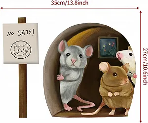 Наклейка на стіну Mouse Hole Skirting Board водонепроникна synthetic.ua - Фото 1