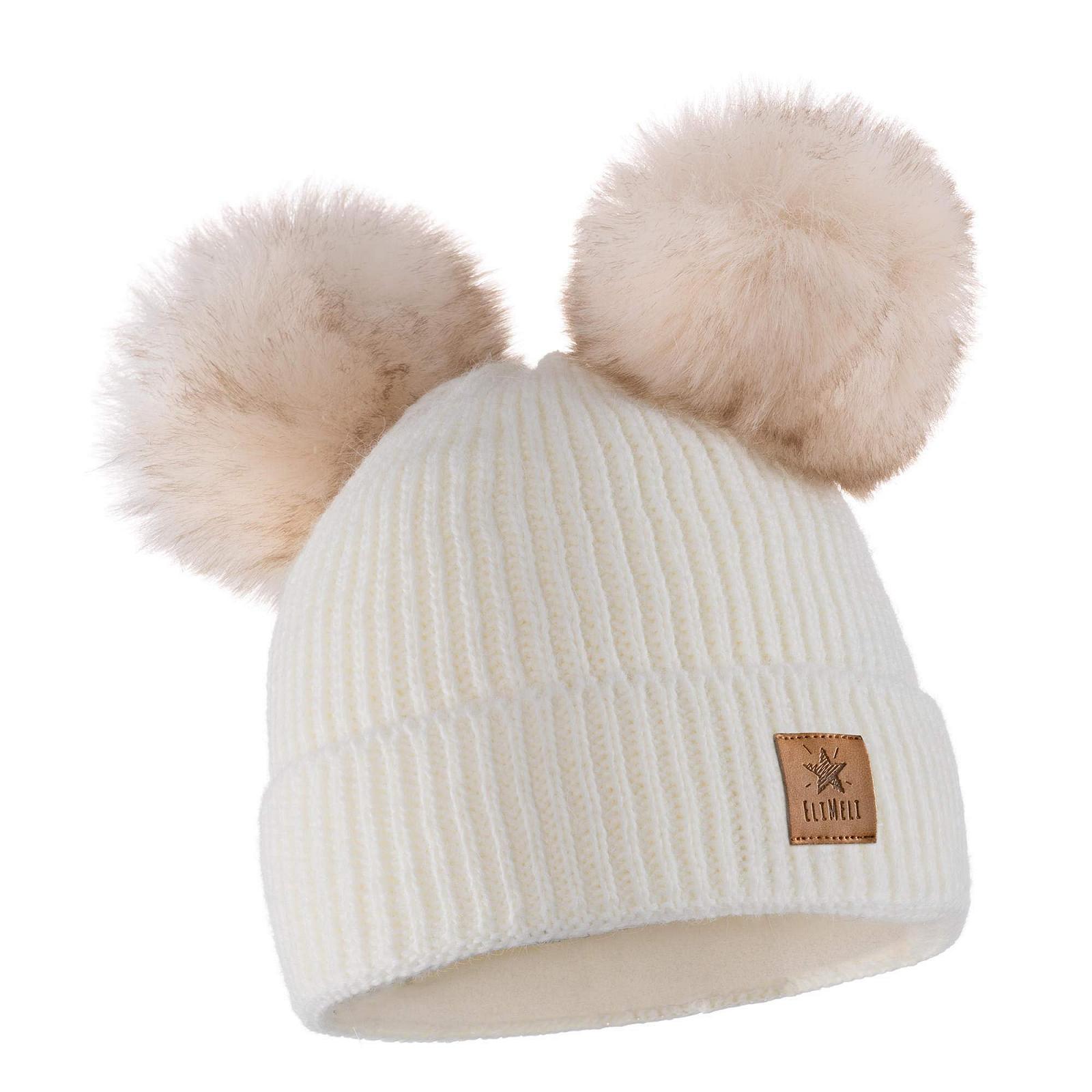 Детская шапка Тип EliMeli для девочек, теплая вязаная зимняя, фото №1 Детская шапка Тип EliMeli для девочек, теплая вязаная зимняя, фото №1
