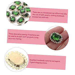 Пришивні стрази LALAFINA 20 шт. для ювелірних та модних аксесуарів, маленькі, зелені, для одягу, сумок, весільних суконь synthetic.ua - Фото 1