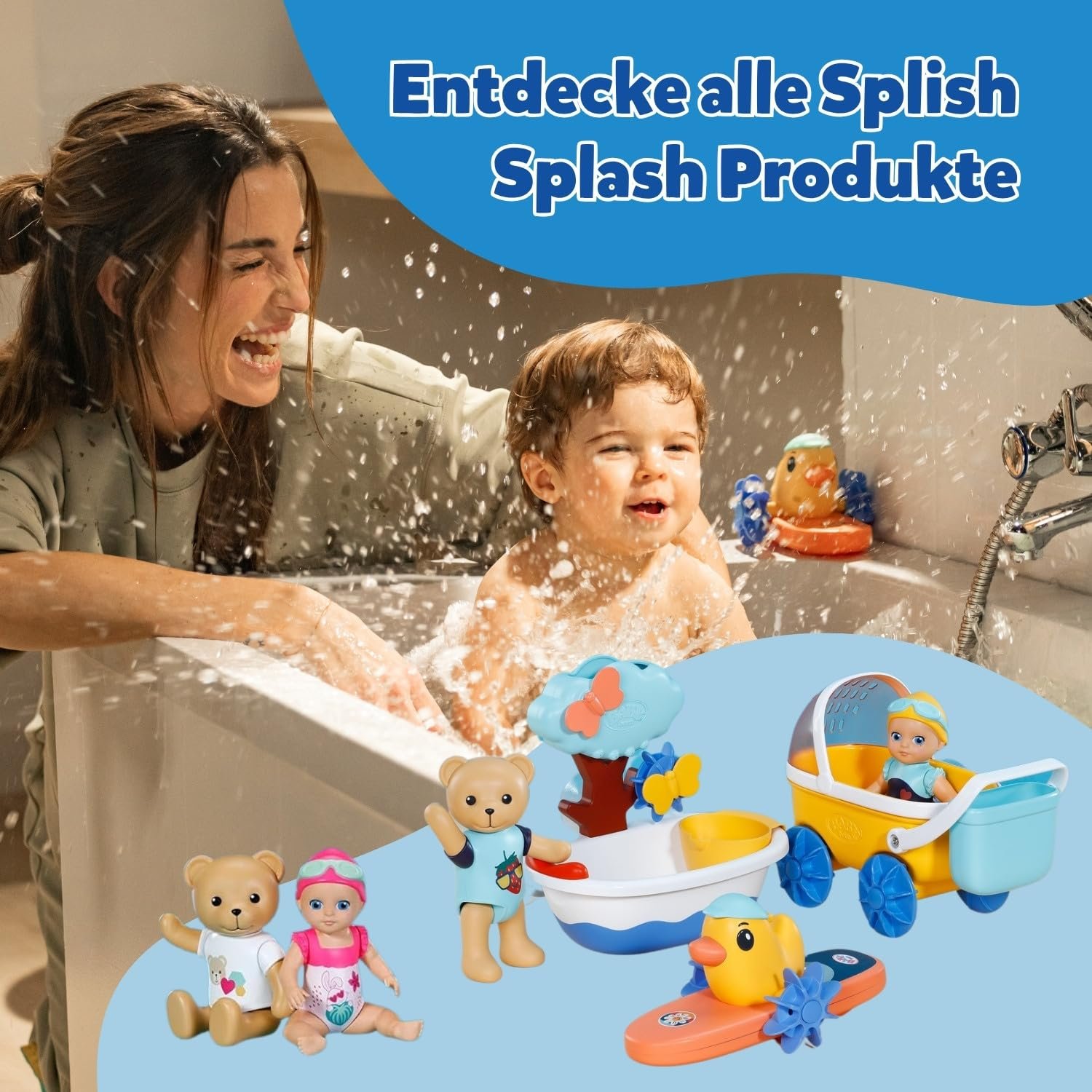 Игрушка для ванны Мишка BABY born Splish Splash 15 см, фото №5
