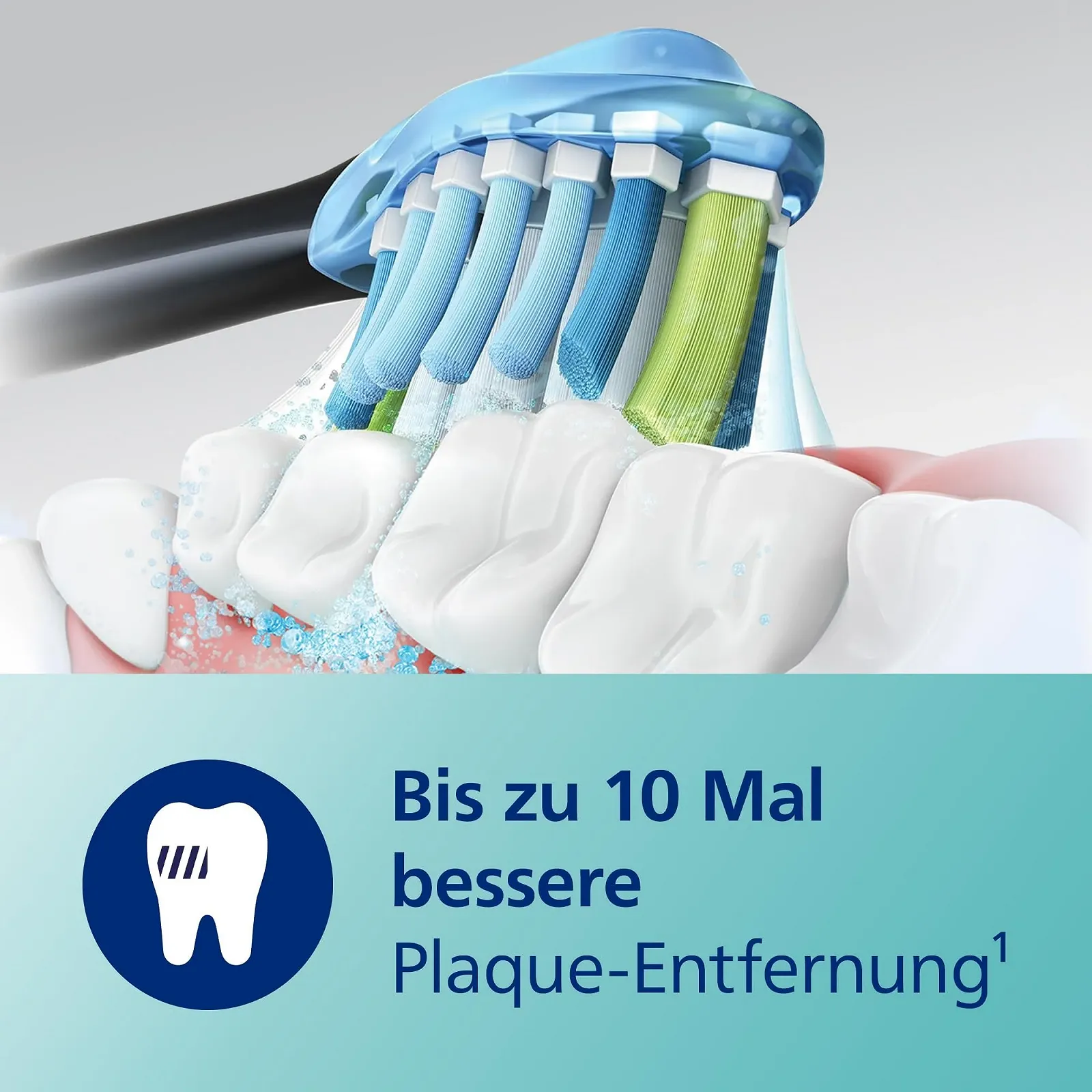 Электрическая зубная щетка Philips ExpertClean 7300 HX9601/02 Звуковая с датчиком давления и дорожным футляром Черная, фото №3