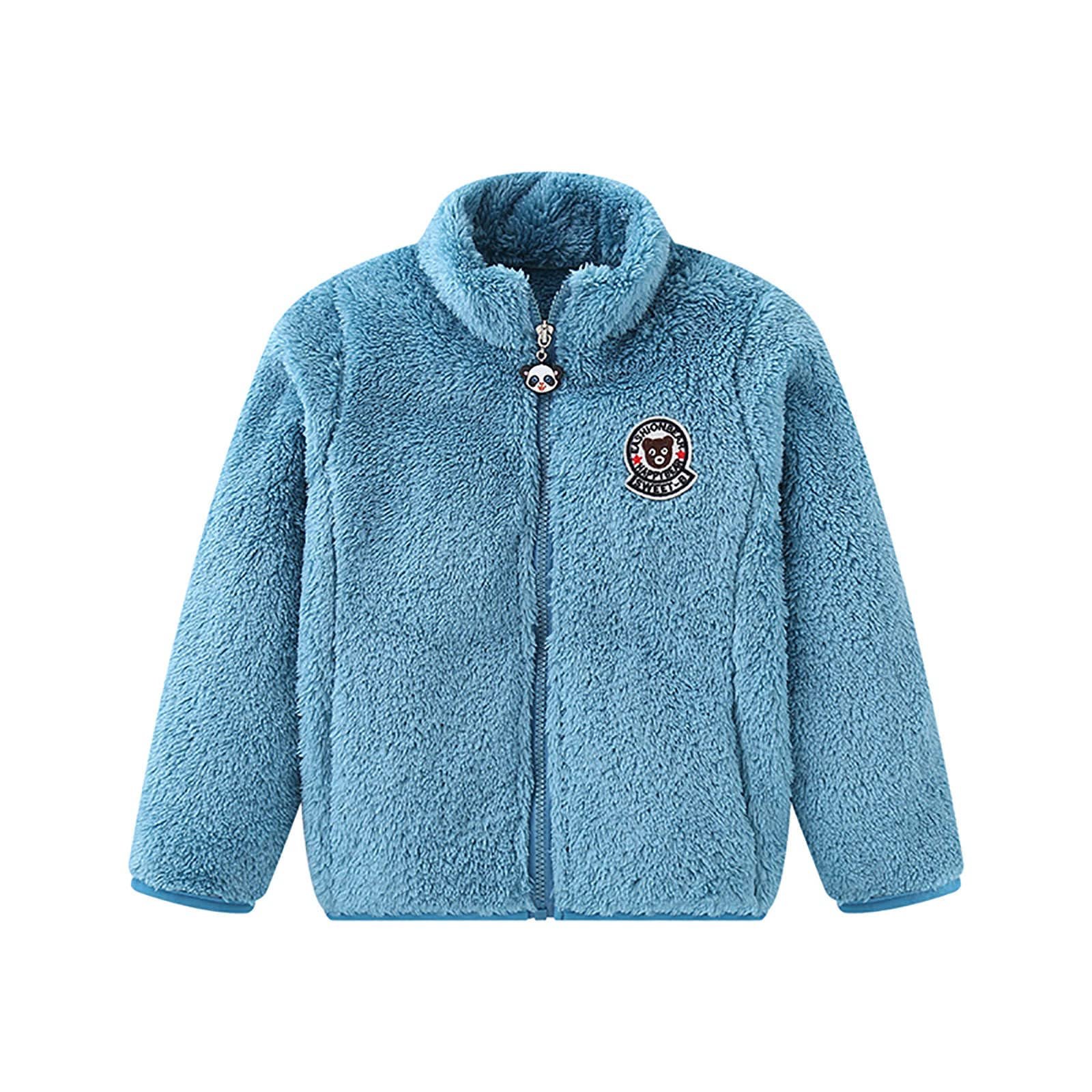 Двусторонняя флисовая куртка AYSDSKI Однотонная зимняя куртка для девочек Детская плюшевая куртка с воротником-стойкой Куртка-бомбер Переходная куртка 2-13 лет, фото №1 Двусторонняя флисовая куртка AYSDSKI Однотонная зимняя куртка для девочек Детская плюшевая куртка с воротником-стойкой Куртка-бомбер Переходная куртка 2-13 лет, фото №1