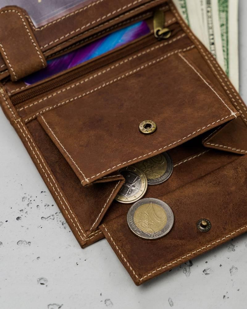 Кошелек мужской кожаный Always Wild N4-P-CHM-1003 коричневый, фото №8