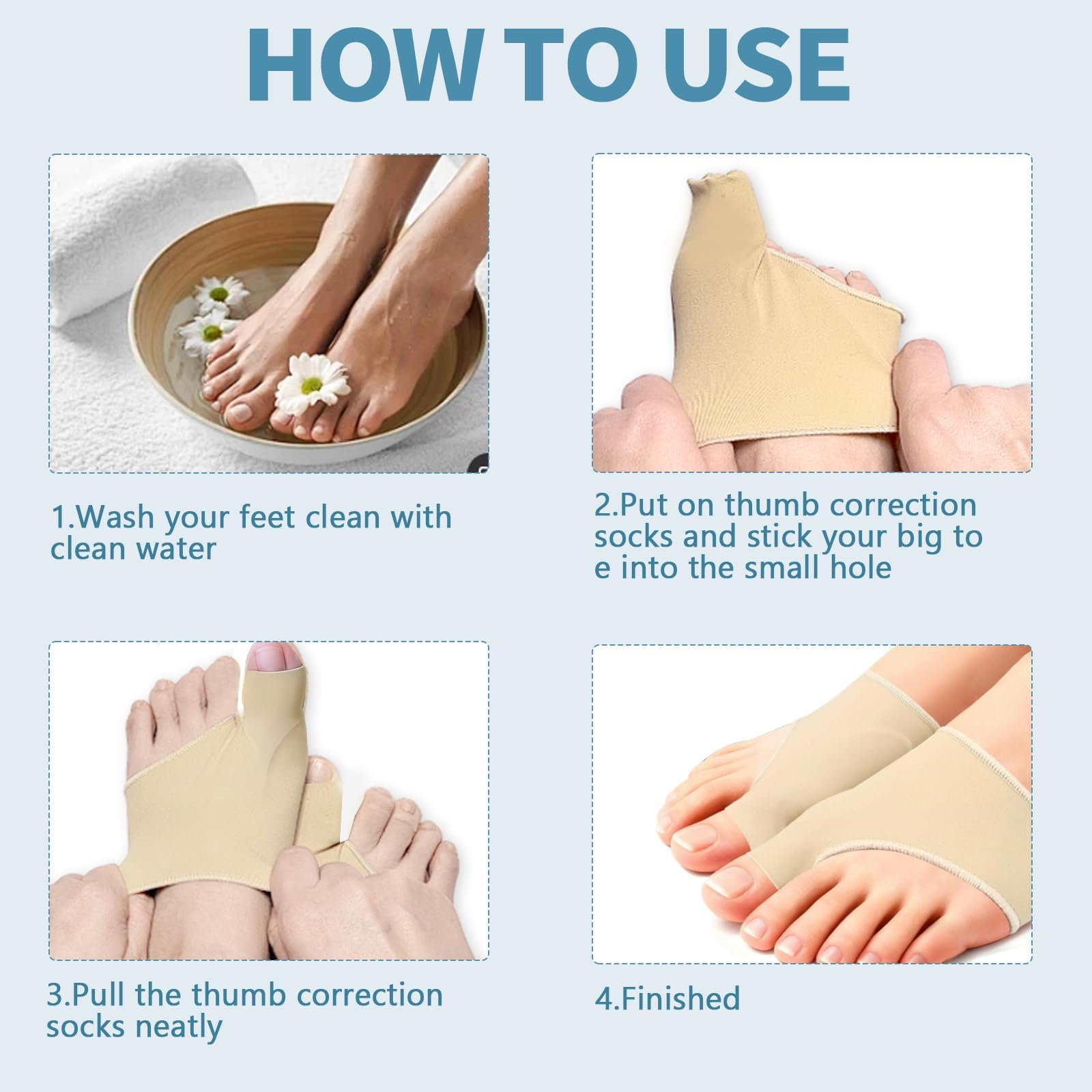 Шкарпетки для корекції Hallux Valgus, М'яка пов'язка для дня і ночі, Універсальний розмір, фото №7