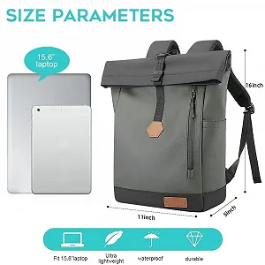 Рюкзак BANGE Rolltop Large Capacity Waterproof Green Classic synthetic.ua - Фото 1