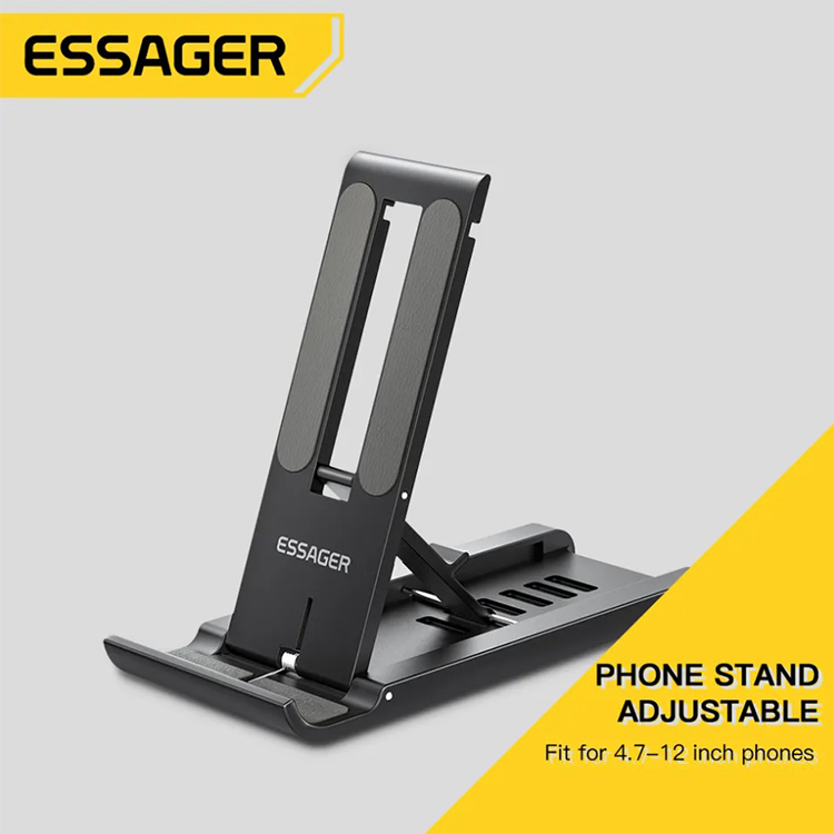 Держатель-стойка Sailing Desktop ESSAGER для телефону чорний, фото №2