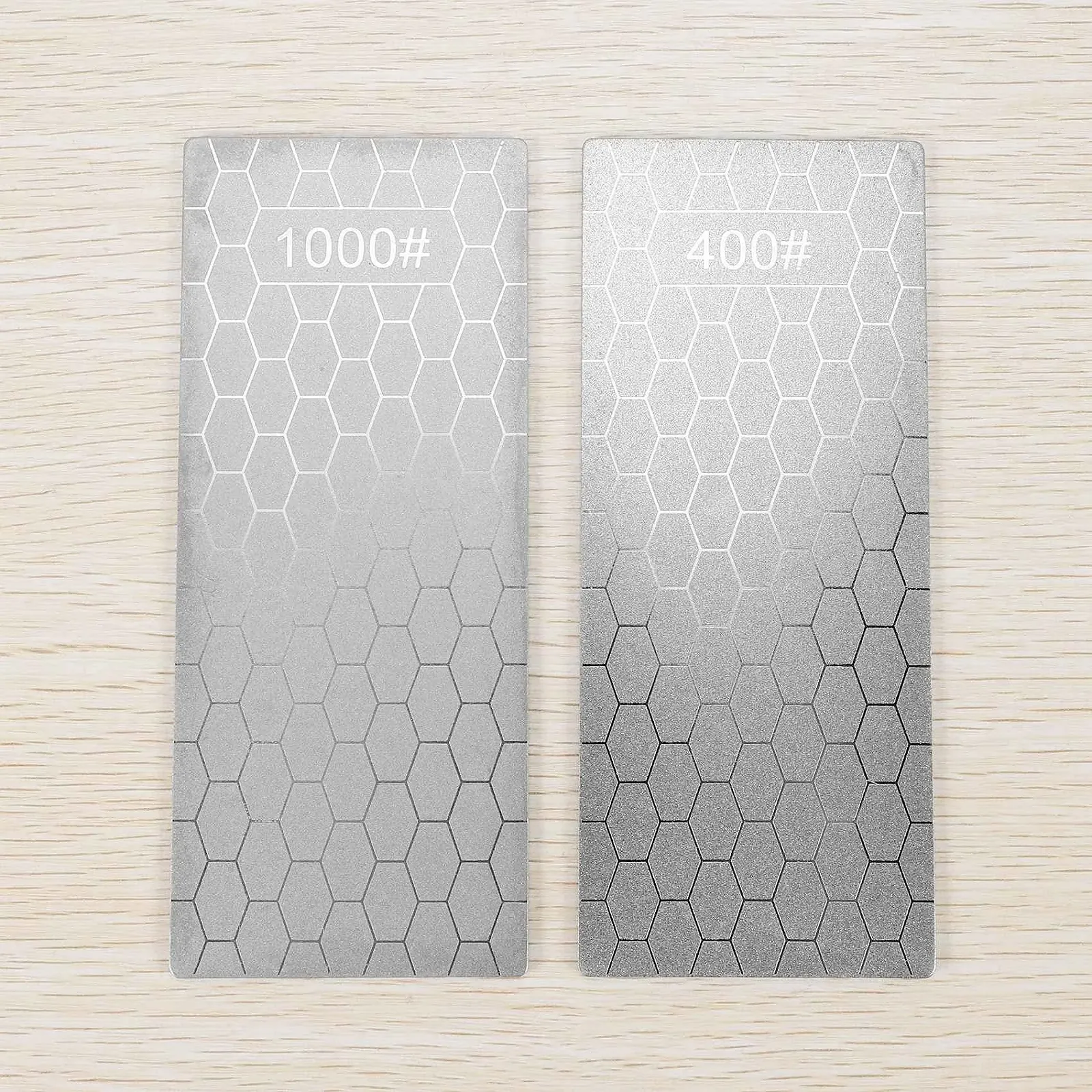 Алмазные точильные камни 2 штуки 400/1000 Grit сотовая поверхность, фото №2