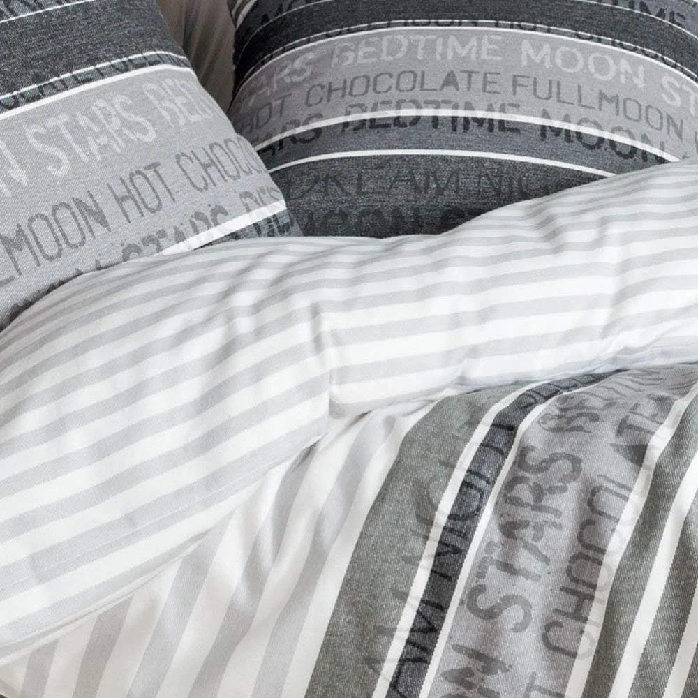 Підковдра та постільна білизна Janine Palermo мако-сатин, 155 x 220 см, бавовна, сіра, фото №4