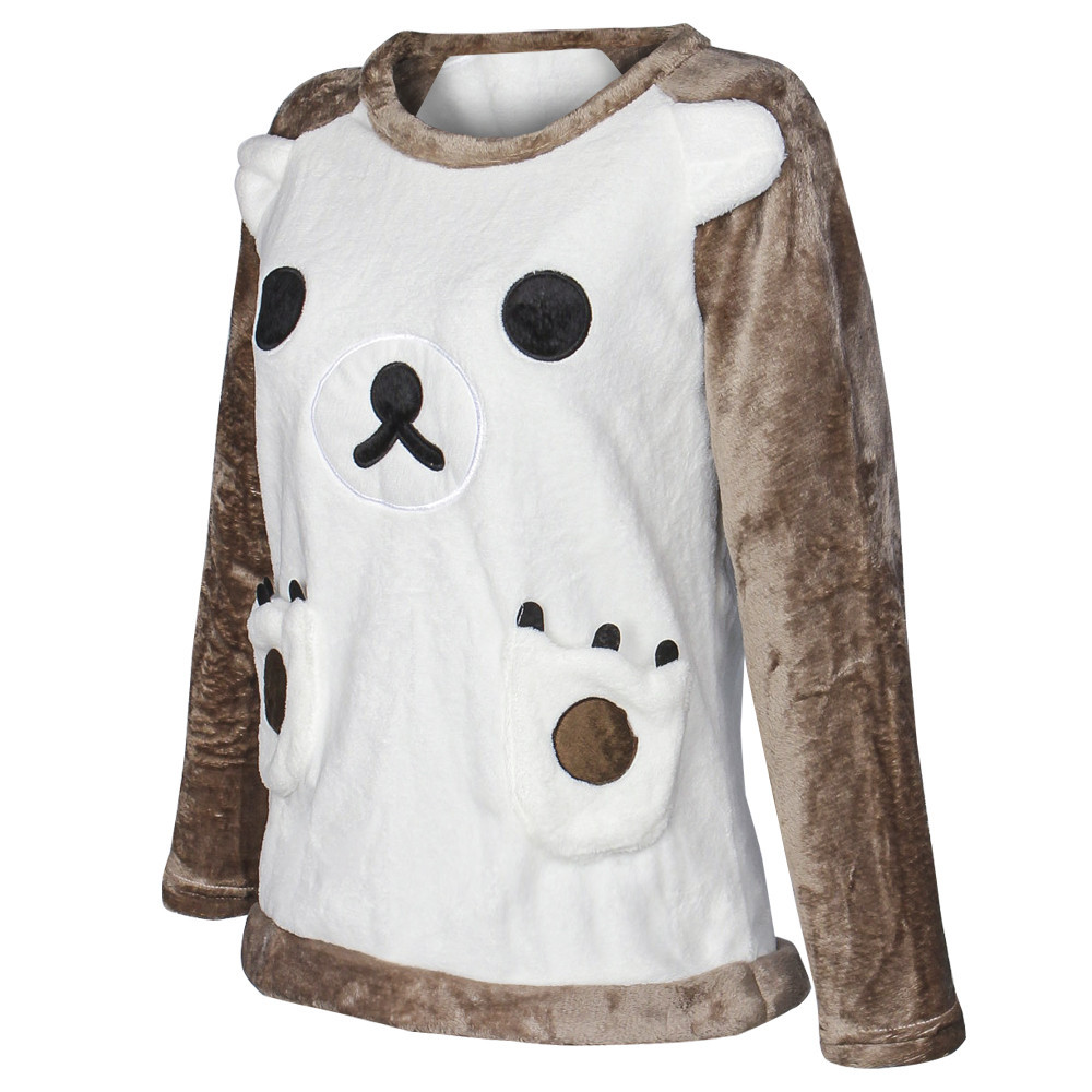 Женская пижама Lesko Bear M Коричнево-белый (10436-50337), фото №2