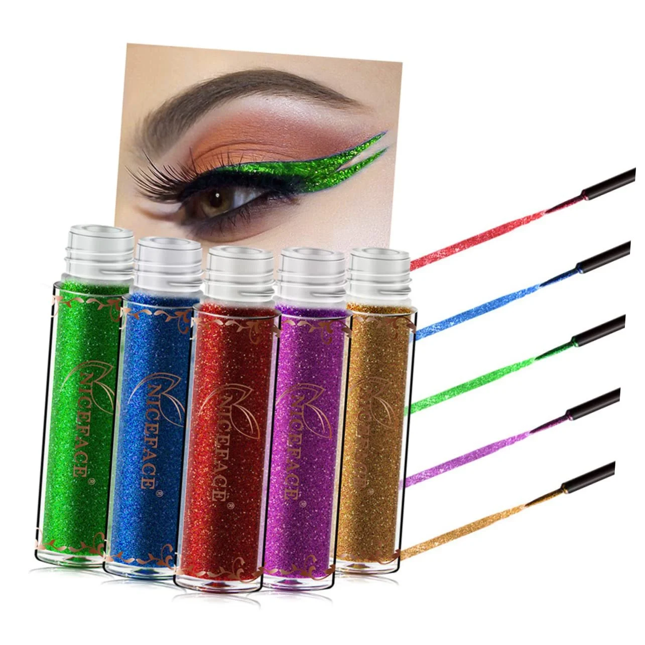 Жидкая Подводка для глаз Beaupretty с блестками,, фото №3