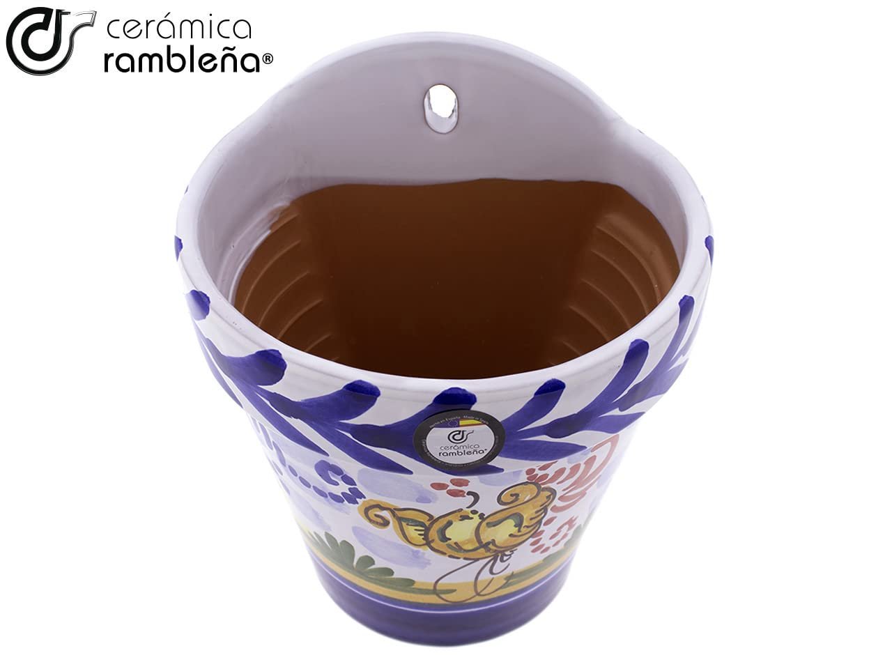 Горщик підвісний Ceramic Diamond D125 керамічний 13,5 x 12 x 16 см, фото №5 Горщик підвісний Ceramic Diamond D125 керамічний 13,5 x 12 x 16 см, фото №5