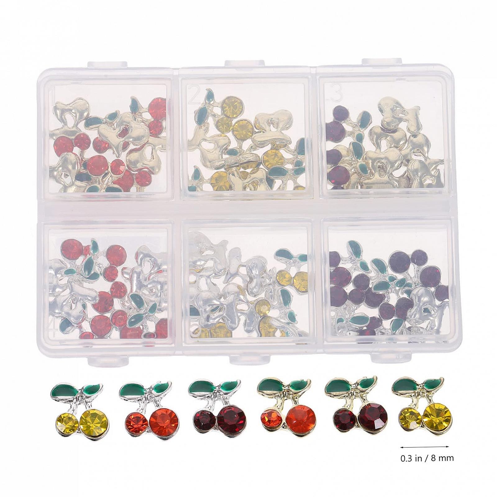 Аксессуары для ногтей Стразы Healvian Камни для маникюра Гель для ногтей Украшения для ногтей Самоцветы для ногтей Стразы для ногтей Вишня, 120 шт, фото №4