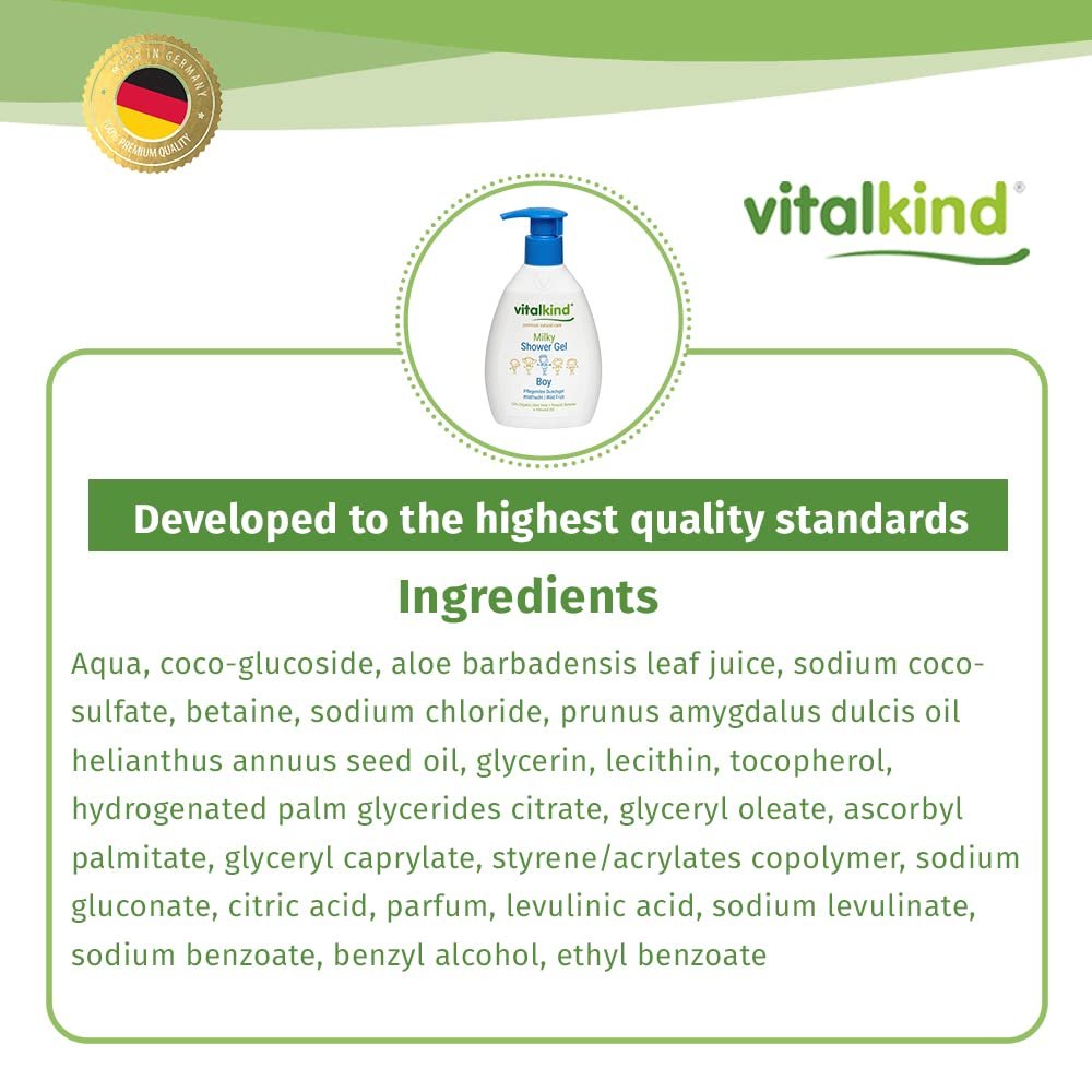 Гель-молочко для душу Vitalkind Premium Natural Care Milky Shower Gel Boy для дітей, фото №5
